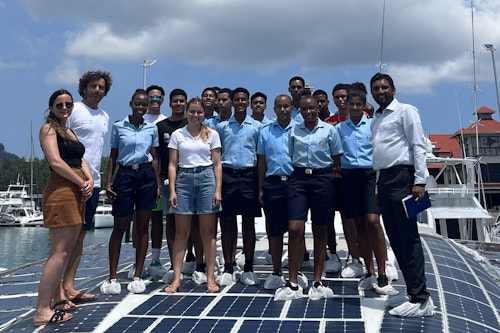 Visite du Lycée Maritime des Seychelles à bord d'Energy Observer